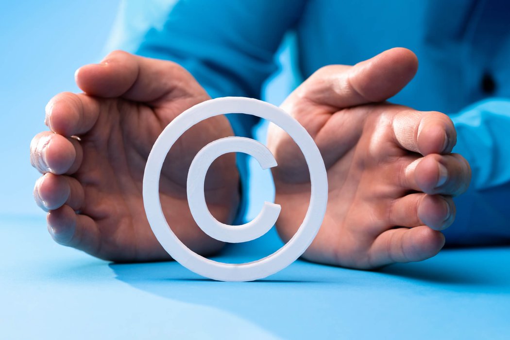 Copyright Symbol Protection Sign. Register Trademark And Logo