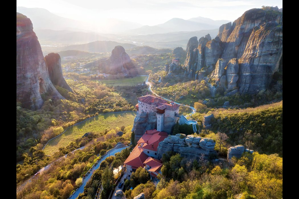 Monastery in Meteora, Northern Greece in Spring 2018